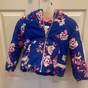 Obermeyer Kids Floral Blue Puffer Jacket